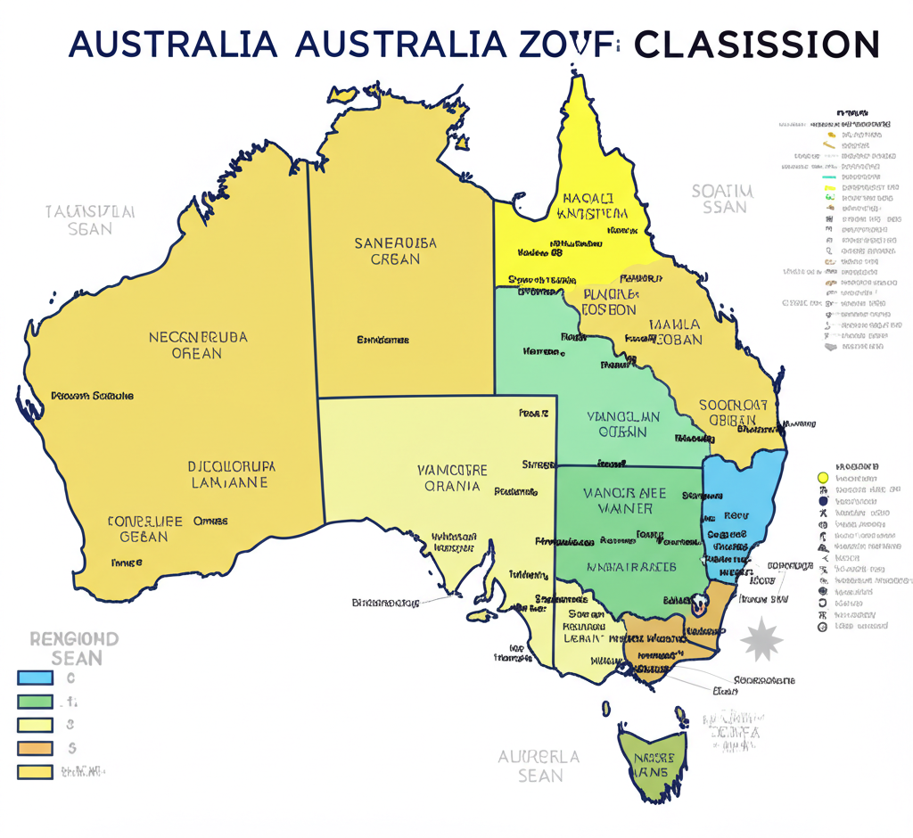 Map of Australia showing regional classifications